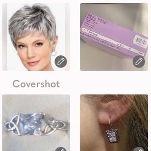 Paula Young Wig ROXIE A4161+925🪢 CZ💍 Ring 10+▪️drop Big 1”stone earrings